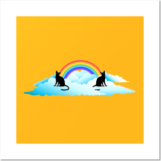 LGBT Rainbow cats Posters and Art